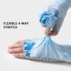 imageBASSDASH Unisex UPF 50 Half Finger Sun Gloves Fingerless Breathable UV Protection for Fishing Hiking Kayaking Rowing FG02Blue StormDry Fly