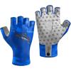 imageBASSDASH Unisex UPF 50 Half Finger Sun Gloves Fingerless Breathable UV Protection for Fishing Hiking Kayaking Rowing FG02Blue CamoCatfish