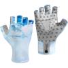imageBASSDASH Unisex UPF 50 Half Finger Sun Gloves Fingerless Breathable UV Protection for Fishing Hiking Kayaking Rowing FG02Blue StormDry Fly