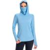 imageBASSDASH Womens UPF 50 Sun Protection Hoodie with Face Mask Neck Gaiter Breathable Long Sleeve Shirt for Hiking FishingCarolina