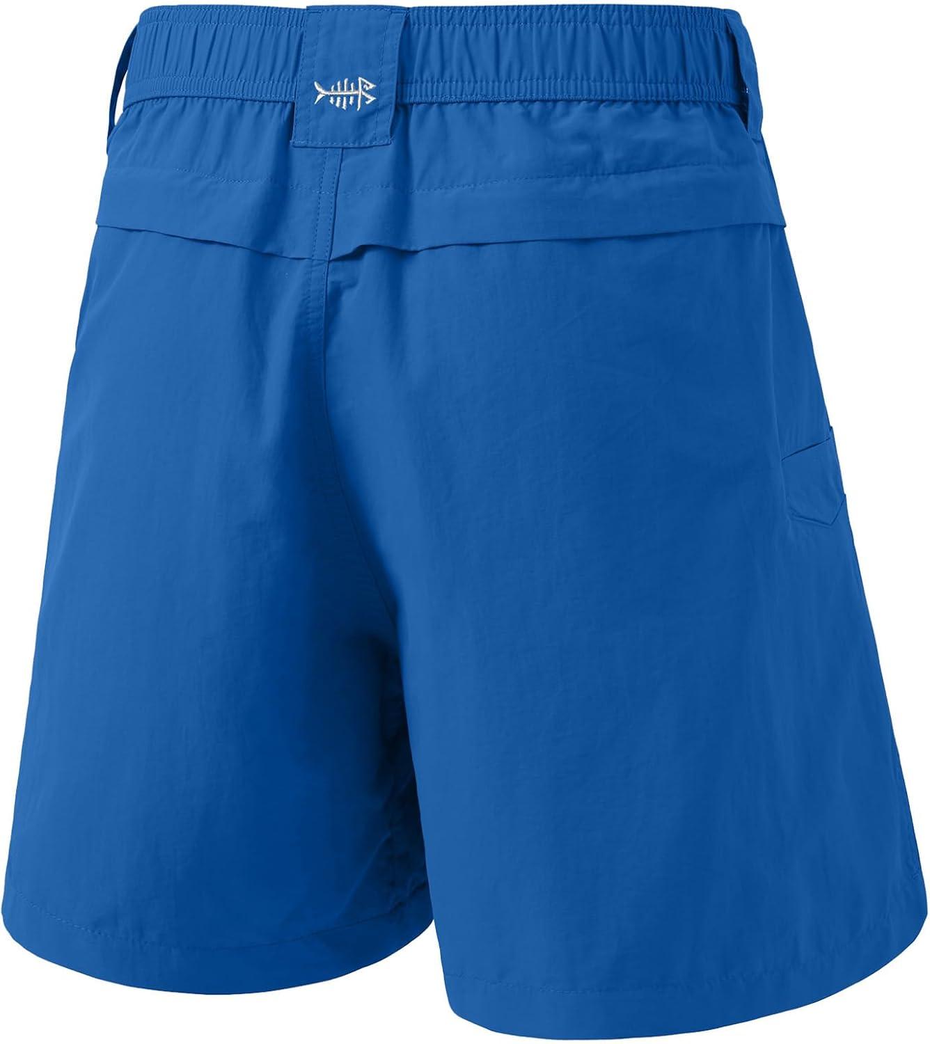 imageBASSDASH Mens 6quot Fishing Shorts UPF 50 Water Resistant Quick Dry Hiking Cargo Shorts with Multi PocketVivid Blue