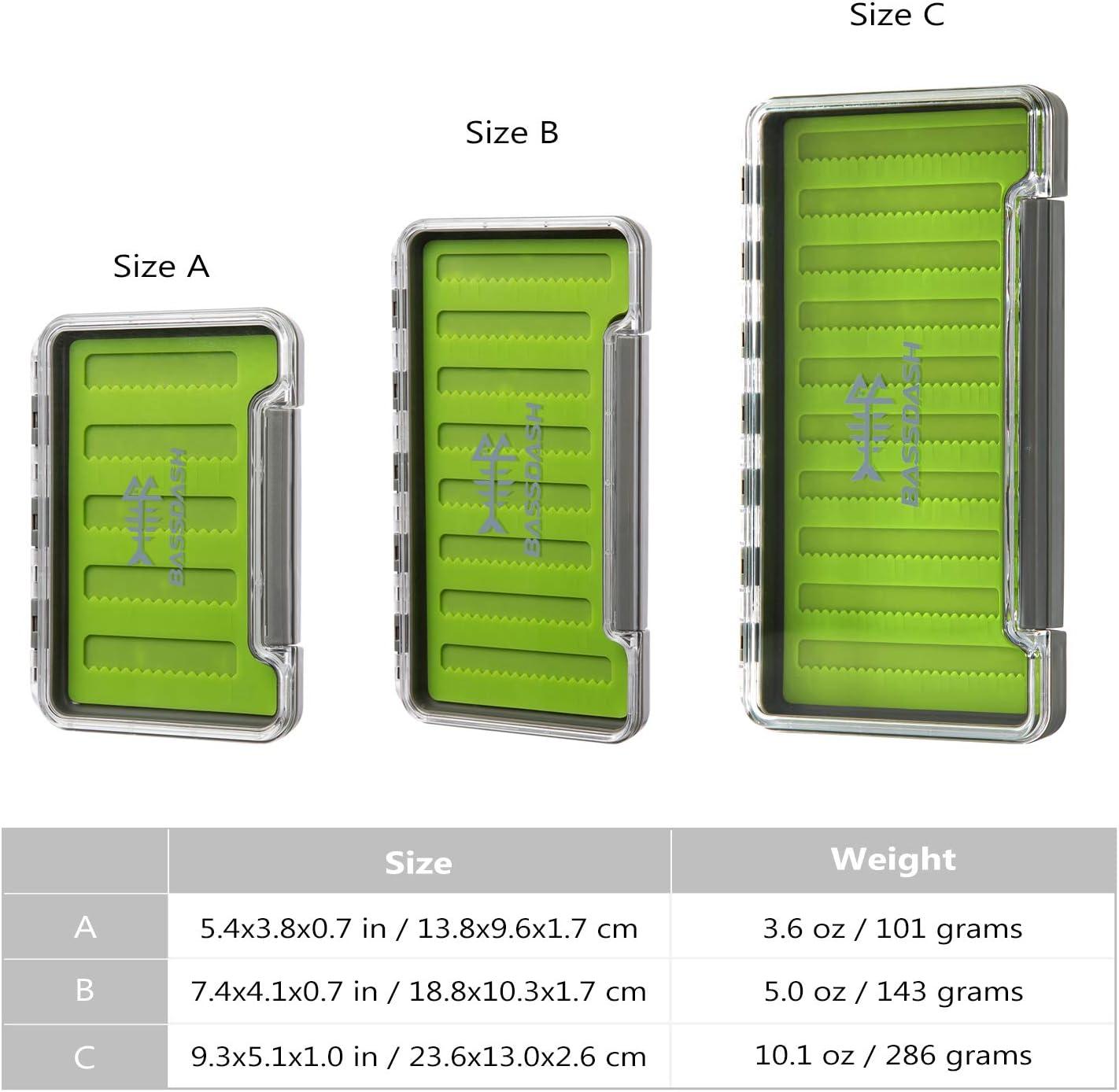 imageBassdash Waterproof Fly Box SingleDouble Sided Fishing Flies Storage With FoamSilicone Slits Insert Type 9226 Silicone Slits 93x51x10