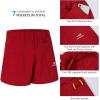 imageBASSDASH Mens 6quot Fishing Shorts UPF 50 Water Resistant Quick Dry Hiking Cargo Shorts with Multi PocketChili Red