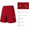 imageBASSDASH Mens 6quot Fishing Shorts UPF 50 Water Resistant Quick Dry Hiking Cargo Shorts with Multi PocketRed