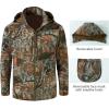 imageBASSDASH Splice Insulated Hunting Fishing Softshell Jackets with Face Cover Water Resistant for Men Windproof Fleeced Coat