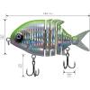 imageBassdash SwimPomfret Hard Swimbaits with Builtin Steel Balls 39in 13oz Casting Panfish Bluegill Fishing Lure for Bass Walleye Pike Fishing