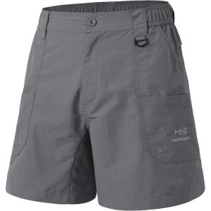 imageBASSDASH Mens 6quot Fishing Shorts UPF 50 Water Resistant Quick Dry Hiking Cargo Shorts with Multi PocketDark Grey