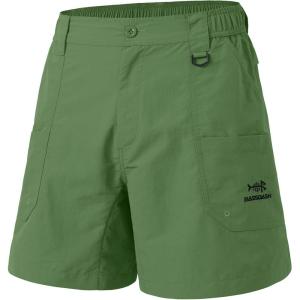 imageBASSDASH Mens 6quot Fishing Shorts UPF 50 Water Resistant Quick Dry Hiking Cargo Shorts with Multi PocketGreen