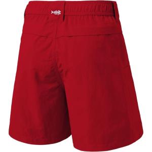 imageBASSDASH Mens 6quot Fishing Shorts UPF 50 Water Resistant Quick Dry Hiking Cargo Shorts with Multi PocketRed
