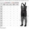 imageBASSDASH VORTEXIS Mens Zippered Breathable Chest Waders Waterproof for Fly Fishing Hunting Stocking Foot LightweightBlackGrey
