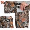 imageBASSDASH Invis Kids Youth Stretch Hunting Pants Water Resistant Breathable Camo Cargo Fishing PantAutumn Forest