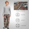 imageBASSDASH Invis Kids Youth Stretch Hunting Pants Water Resistant Breathable Camo Cargo Fishing PantAutumn Forest