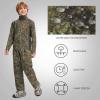 imageBASSDASH Invis Kids Youth Stretch Hunting Pants Water Resistant Breathable Camo Cargo Fishing PantMossy Wood