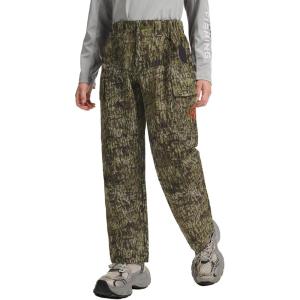imageBASSDASH Invis Kids Youth Stretch Hunting Pants Water Resistant Breathable Camo Cargo Fishing PantMossy Wood
