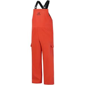 imageBASSDASH Mens Waterproof Fishing Bibs Stain Resistant Rain Pants Adjustable Lightweight PuCoated Workwear OverallsOrange