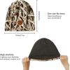 imageBASSDASH Reversible Windproof Fleece Winter Beanie Hats Thick Warm for Men Women Stretchy Fit Unisex Cuffed Knit HatArmy GreenDried Reeds