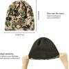 imageBASSDASH Reversible Windproof Fleece Winter Beanie Hats Thick Warm for Men Women Stretchy Fit Unisex Cuffed Knit HatArmy GreenHighland