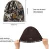 imageBASSDASH Reversible Windproof Fleece Winter Beanie Hats Thick Warm for Men Women Stretchy Fit Unisex Cuffed Knit HatBrownGrunge Camo