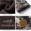 imageBASSDASH Reversible Windproof Fleece Winter Beanie Hats Thick Warm for Men Women Stretchy Fit Unisex Cuffed Knit HatBrownGrunge Camo