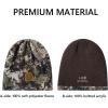 imageBASSDASH Reversible Windproof Fleece Winter Beanie Hats Thick Warm for Men Women Stretchy Fit Unisex Cuffed Knit HatBrownGrunge Camo