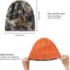 imageBASSDASH Reversible Windproof Fleece Winter Beanie Hats Thick Warm for Men Women Stretchy Fit Unisex Cuffed Knit HatOrangeGrunge Camo