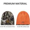 imageBASSDASH Reversible Windproof Fleece Winter Beanie Hats Thick Warm for Men Women Stretchy Fit Unisex Cuffed Knit HatOrangeGrunge Camo