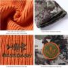 imageBASSDASH Reversible Windproof Fleece Winter Beanie Hats Thick Warm for Men Women Stretchy Fit Unisex Cuffed Knit HatOrangeGrunge Camo