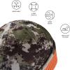 imageBASSDASH Reversible Windproof Fleece Winter Beanie Hats Thick Warm for Men Women Stretchy Fit Unisex Cuffed Knit HatOrangeGrunge Camo