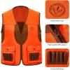 imageBASSDASH Youth Upland Hunting Safety Vest High Visibility Blaze OrangeBrown Water Resistant FV17BrownBlaze Orange