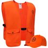 imageBASSDASH Blaze Orange Hunting Safety Vest ampamp Baseball Hat Unisex Highly Visible Water Resistant Quick Dry for Fishing HikingBlaze Orange Vest Blaze Orange Hat