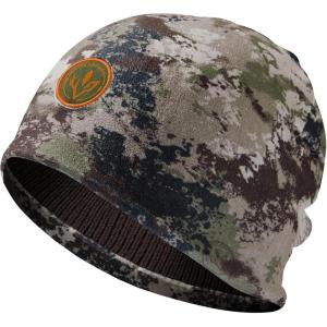 imageBASSDASH Reversible Windproof Fleece Winter Beanie Hats Thick Warm for Men Women Stretchy Fit Unisex Cuffed Knit HatBrownGrunge Camo