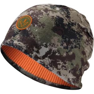 imageBASSDASH Reversible Windproof Fleece Winter Beanie Hats Thick Warm for Men Women Stretchy Fit Unisex Cuffed Knit HatOrangeGrunge Camo