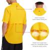 imageBASSDASH UPF 50 Mens Fishing Dress Shirt Button Down Woven Short Sleeve OutdoorAmber