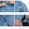imageBASSDASH UPF 50 Mens Fishing Dress Shirt Button Down Woven Short Sleeve OutdoorDusty Blue