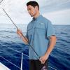 imageBASSDASH UPF 50 Mens Fishing Dress Shirt Button Down Woven Short Sleeve OutdoorOlive Green