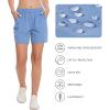 imageBASSDASH Womens 5 Fishing Hiking Quick Dry Cargo Shorts with Zipper Pockets UPF 50 Water Resistant Summer Casual ShortsBlue