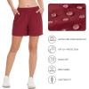 imageBASSDASH Womens 5 Fishing Hiking Quick Dry Cargo Shorts with Zipper Pockets UPF 50 Water Resistant Summer Casual ShortsRuby Wine