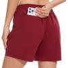 imageBASSDASH Womens 5 Fishing Hiking Quick Dry Cargo Shorts with Zipper Pockets UPF 50 Water Resistant Summer Casual ShortsRuby Wine