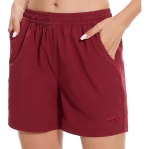 imageBASSDASH Womens 5 Fishing Hiking Quick Dry Cargo Shorts with Zipper Pockets UPF 50 Water Resistant Summer Casual ShortsRuby Wine