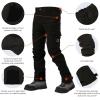 imageBASSDASH Walker Mens Waterproof Breathable Hunting Pants with Silent Outer Fabric for Fishing Turkey UplandBlack
