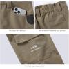 imageBASSDASH Walker Mens Waterproof Breathable Hunting Pants with Silent Outer Fabric for Fishing Turkey UplandKhaki Green