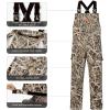 imageBASSDASH Mens Waterproof Fishing Bibs Stain Resistant Rain Pants Adjustable Lightweight PuCoated Workwear OverallsDried Reeds