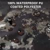 imageBASSDASH Mens Waterproof Fishing Bibs Stain Resistant Rain Pants Adjustable Lightweight PuCoated Workwear OverallsGrunge Camo