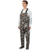 imageBASSDASH Mens Waterproof Fishing Bibs Stain Resistant Rain Pants Adjustable Lightweight PuCoated Workwear OverallsGrunge Camo