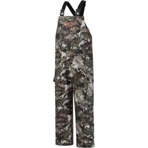 imageBASSDASH Mens Waterproof Fishing Bibs Stain Resistant Rain Pants Adjustable Lightweight PuCoated Workwear OverallsGrunge Camo