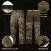 imageBASSDASH Mens Insulated Hunting Pants Softshell Camo Quiet Water Resistant FleeceLined Tactical Windproof PantAutumn Forest