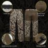 imageBASSDASH Mens Insulated Hunting Pants Softshell Camo Quiet Water Resistant FleeceLined Tactical Windproof PantDried Reeds