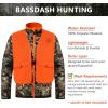 imageBASSDASH Blaze Orange Hunting Safety Vest Unisex Highly Visible All Season Waterresistant Lightweight FV18Blaze Orange