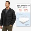 imageBASSDASH Mens Puffy Down Jacket 700FP Packable Water Resistant Puffer Insulated Warm Coat for Hunting Fishing Hiking FS49MBlack