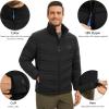 imageBASSDASH Mens Puffy Down Jacket 700FP Packable Water Resistant Puffer Insulated Warm Coat for Hunting Fishing Hiking FS49MBlack